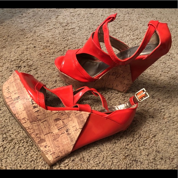 Shoes - Orange Wedges